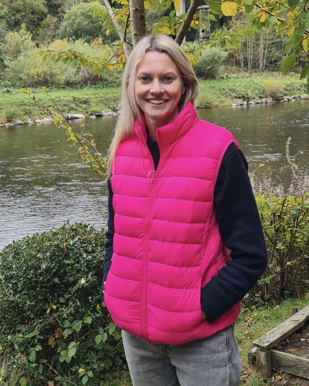 Bright Pink Down Gilet