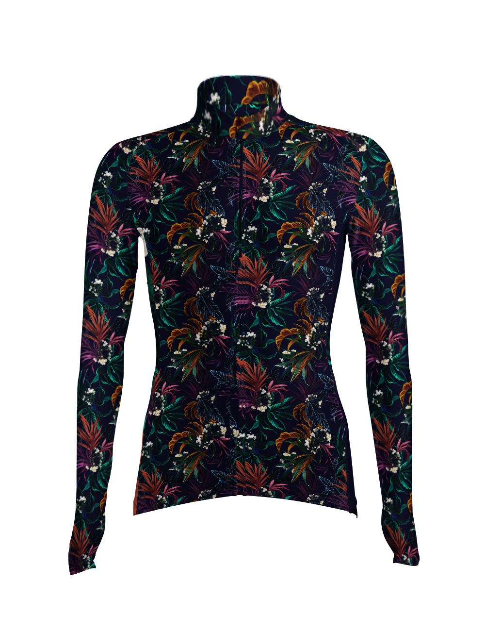 Tropical Print Technical Half Zip