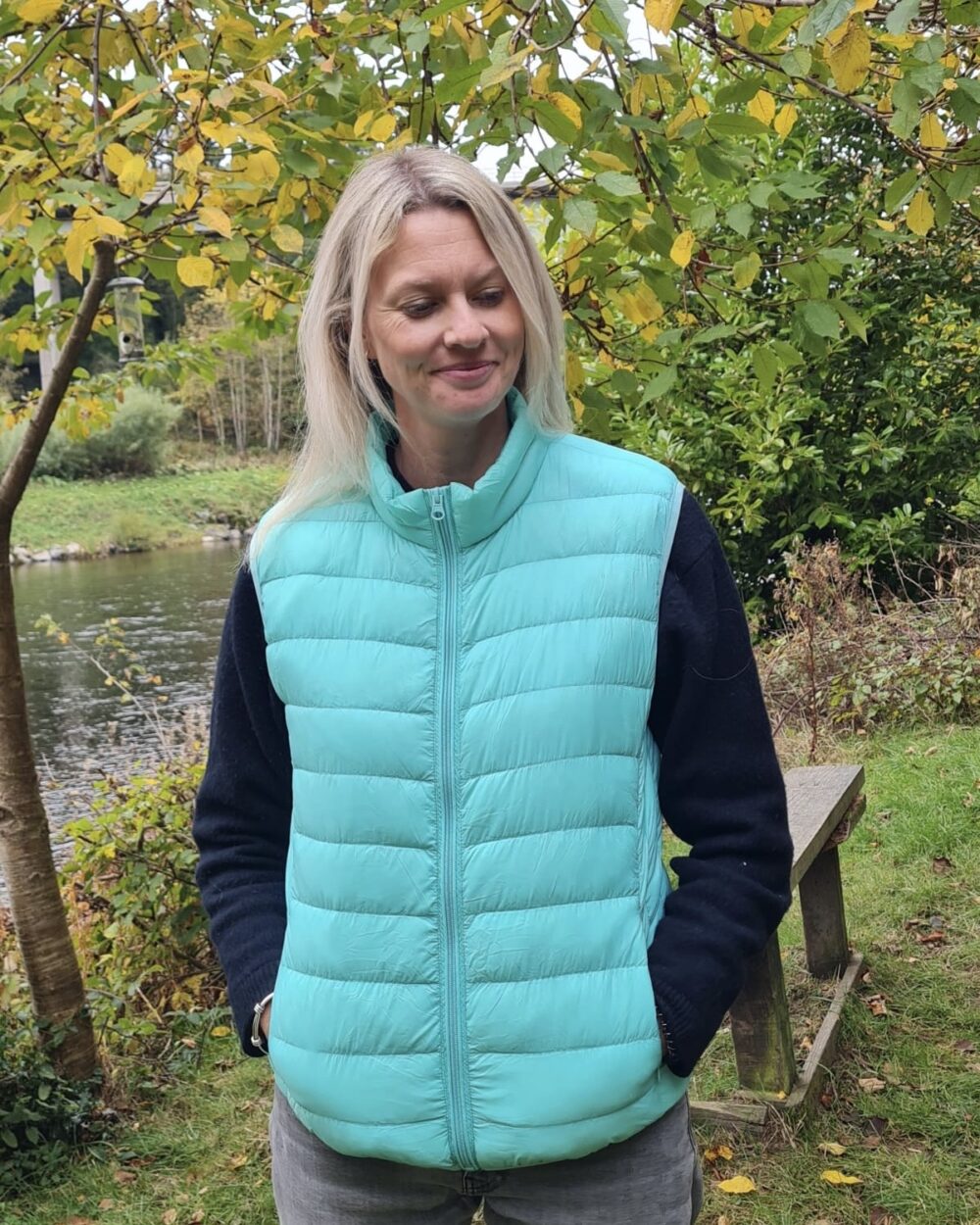 Aqua Down Gilet with travel bag