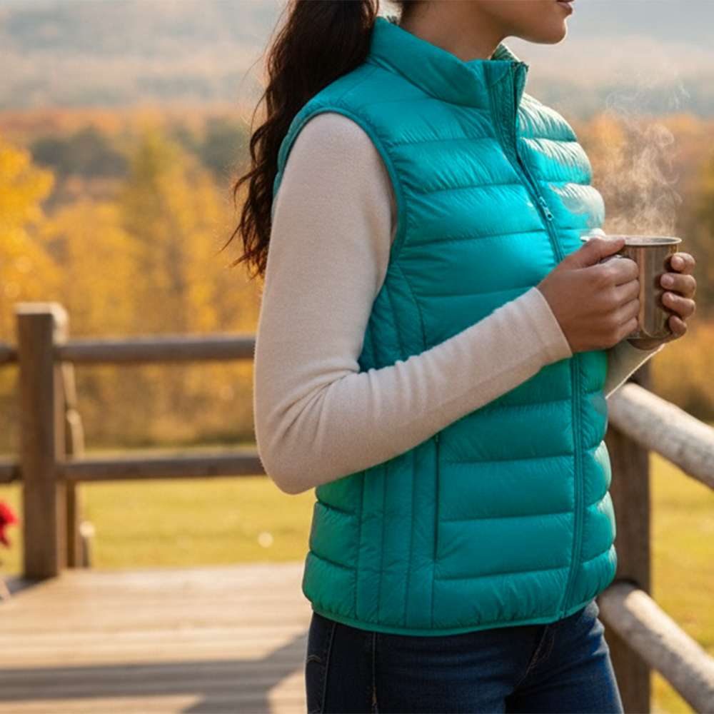 Aqua Down Gilet with travel bag
