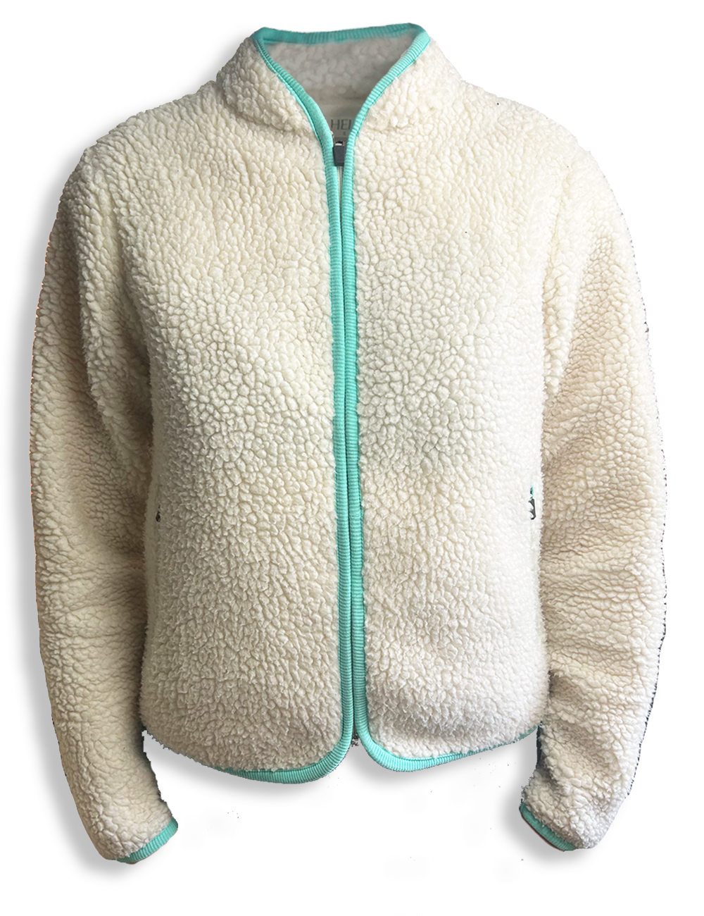 Cream/Aqua Sherpa "Everyday Fleece"