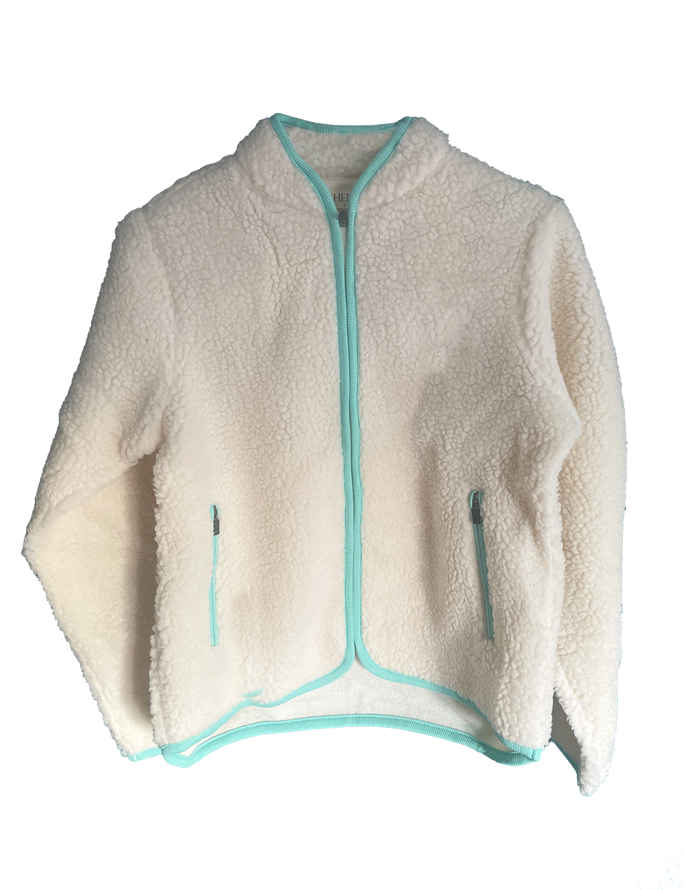 Cream/Aqua Sherpa "Everyday Fleece"
