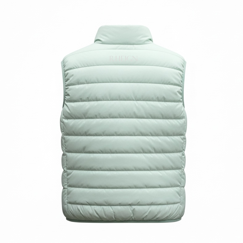 Pale Mint Down Gilet with travel bag