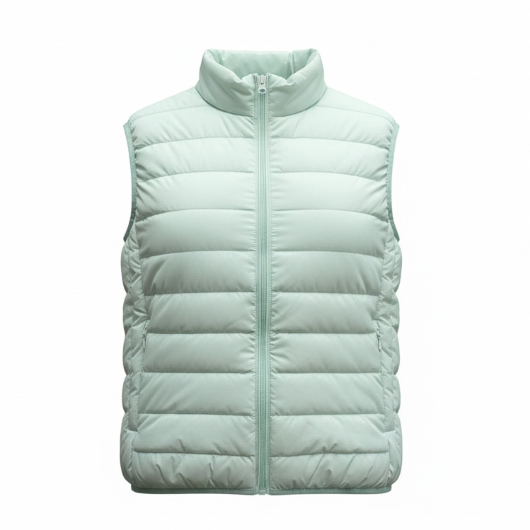Pale Mint Down Gilet with travel bag